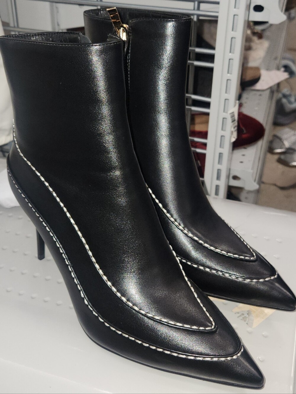 NEW - Women's Torgeis "Sophie" Pointed Toe Heeled Black Booties (Sizes 8 or 9)